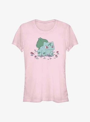 Pokemon Bulbasaur Standing Flower Garden Girls T-Shirt