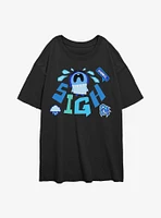 Disney Pixar Inside Out 2 Bummer Sigh Womens Oversized T-Shirt