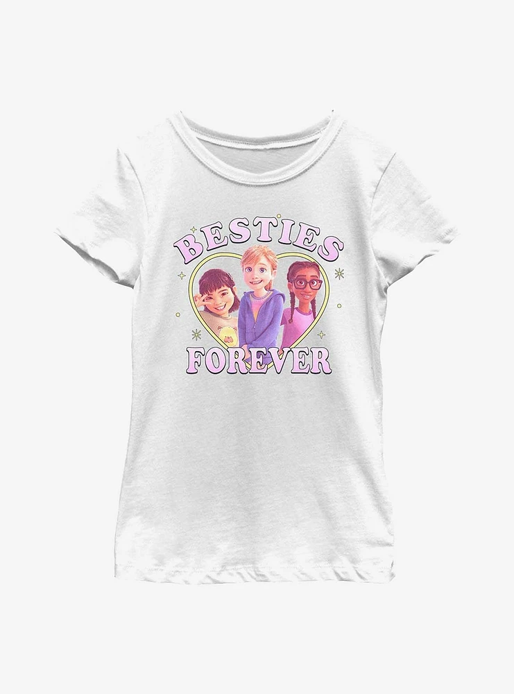 Disney Pixar Inside Out 2 Three Besties Forever Youth Girls T-Shirt