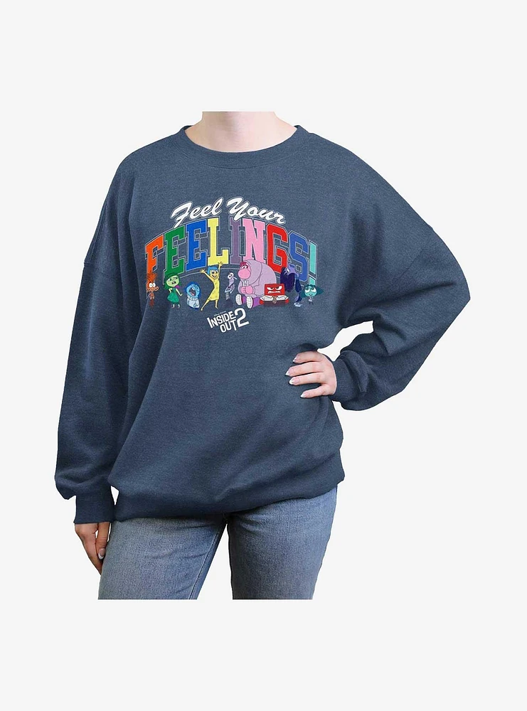 Disney Pixar Inside Out 2 Feelings Arch Alt Womens Oversized Sweatshirt