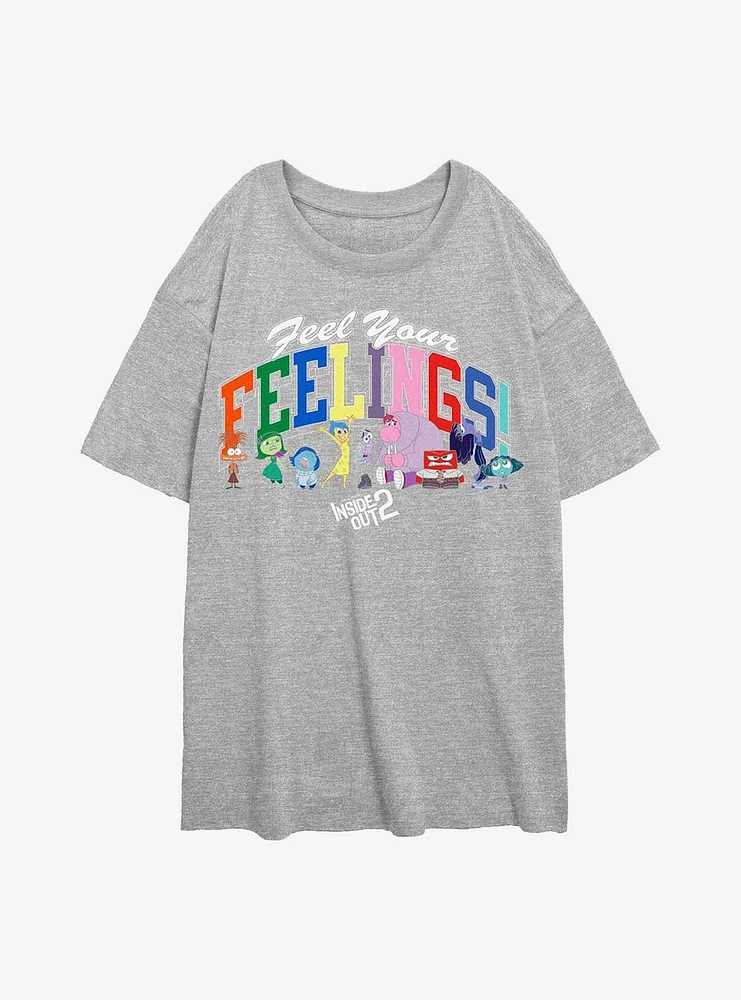 Disney Pixar Inside Out 2 Feelings Arch Alt Womens Oversized T-Shirt