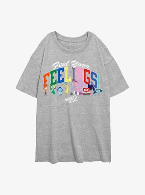 Disney Pixar Inside Out 2 Feelings Arch Alt Womens Oversized T-Shirt