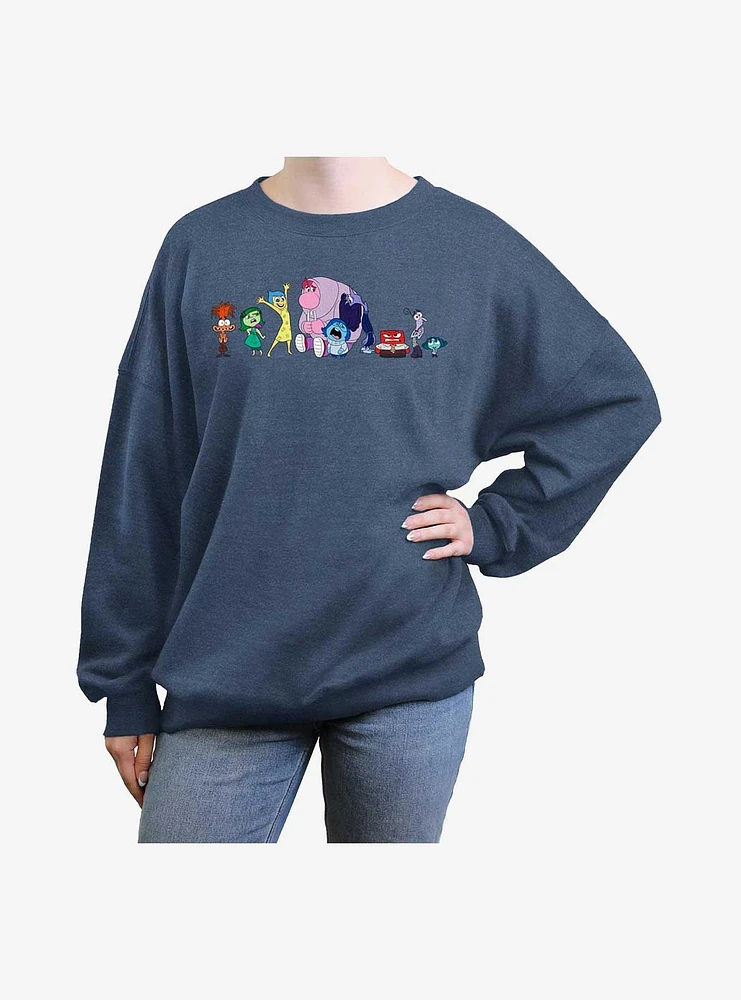 Disney Pixar Inside Out 2 All Emotions Womens Oversized Sweatshirt