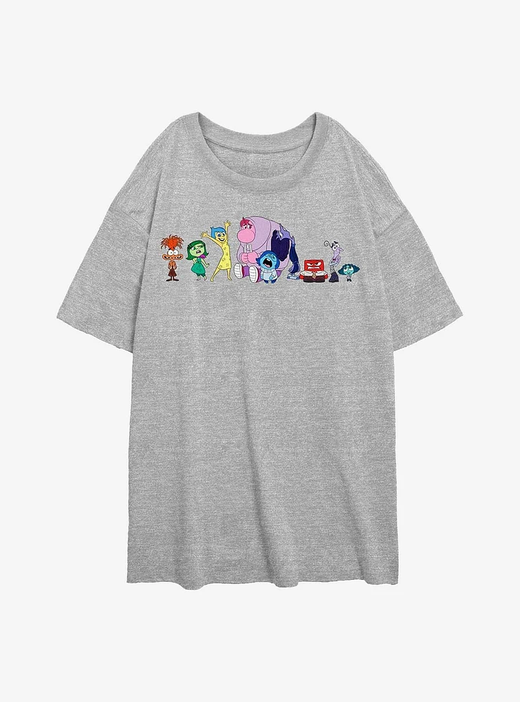 Disney Pixar Inside Out 2 All Emotions Womens Oversized T-Shirt