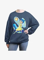 Disney Pixar Inside Out 2 Happy Memories Womens Oversized Sweatshirt