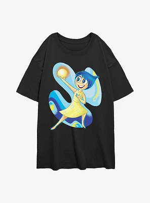 Disney Pixar Inside Out 2 Happy Memories Womens Oversized T-Shirt