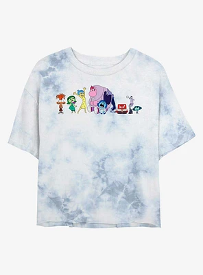 Disney Pixar Inside Out 2 All Emotions Womens Tie-Dye Crop T-Shirt