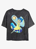 Disney Pixar Inside Out 2 Happy Memories Womens Mineral Wash Crop T-Shirt