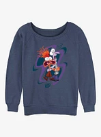 Disney Pixar Inside Out 2 Fear And Anxiety Womens Slouchy Sweatshirt