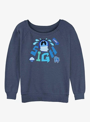 Disney Pixar Inside Out 2 Bummer Sigh Womens Slouchy Sweatshirt