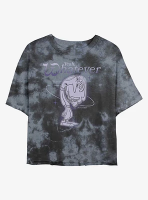 Disney Pixar Inside Out 2 Teen Angst Womens Tie-Dye Crop T-Shirt