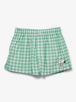 Peanuts Snoopy & Woodstock Gingham Women's Boxer Shorts