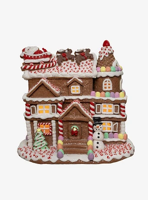 Gingerbread House With Santa Figure