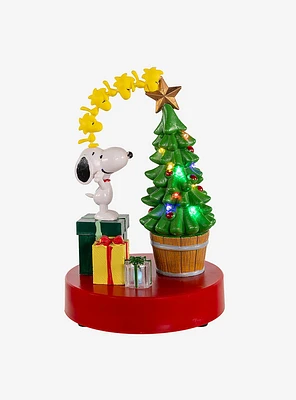 Peanut Snoopy and Woodstock Light Up Musical Tree Tablepiece