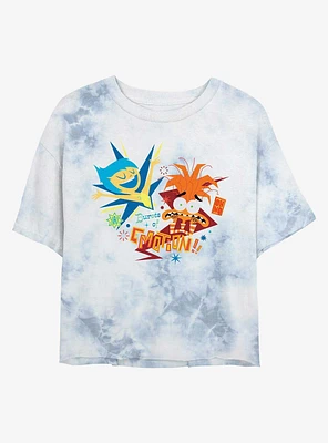 Disney Pixar Inside Out 2 Bursts Of Emotion Girls Tie-Dye Crop T-Shirt