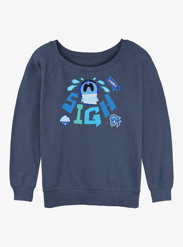 Disney Pixar Inside Out 2 Sadness Sigh Girls Slouchy Sweatshirt