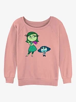 Disney Pixar Inside Out 2 Cute Envy And Disgust Girls Slouchy Sweatshirt