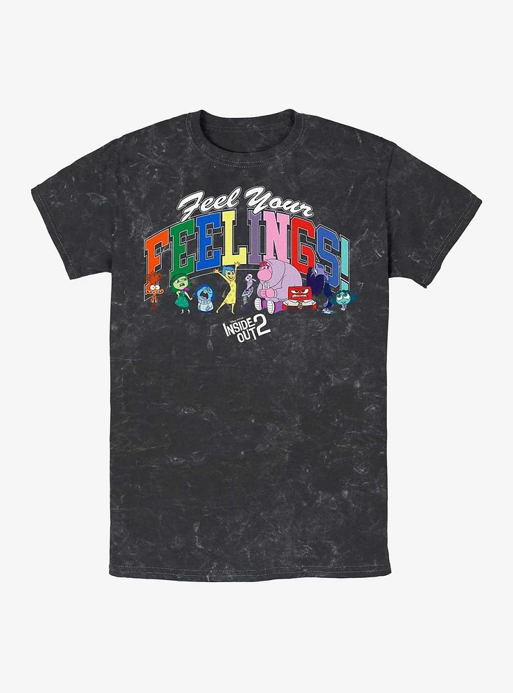 Disney Pixar Inside Out 2 Feel Your Feelings Mineral Wash T-Shirt