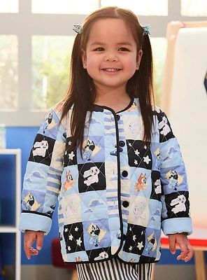 Bluey Blue Quilted Toddler Jacket — BoxLunch Exclusive