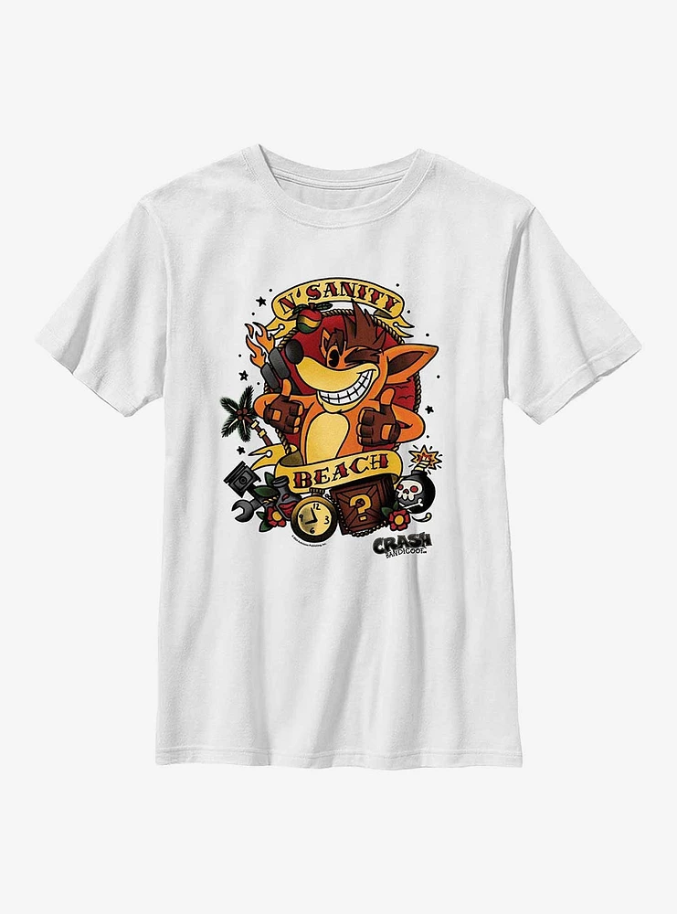 Crash Bandicoot N'Sanity Beach Youth T-Shirt