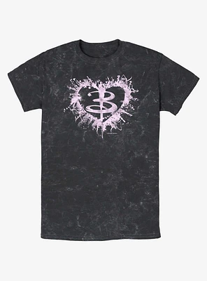 Buffy The Vampire Slayer Heart Mineral Wash T-Shirt