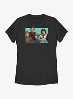 American Dad Box And Logo Womens T-Shirt