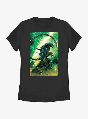 Alien Xenomorph Green Storm Womens T-Shirt