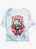 Buffy The Vampire Slayer Slayers Club Tie Dye Crop Womens T-Shirt