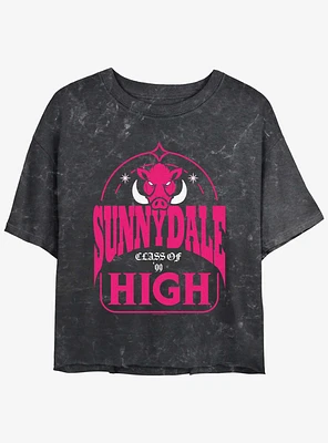 Buffy The Vampire Slayer Sunnydale High Mineral Wash Womens Crop T-Shirt