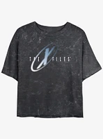 X-Files The X Files Logo Mineral Wash Womens Crop T-Shirt