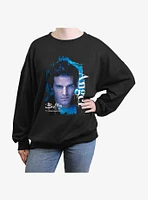 Buffy The Vampire Slayer Angel Womens Oversized Sweatshirt