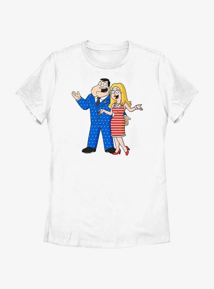 American Dad Stan & Fran Americana Womens T-Shirt