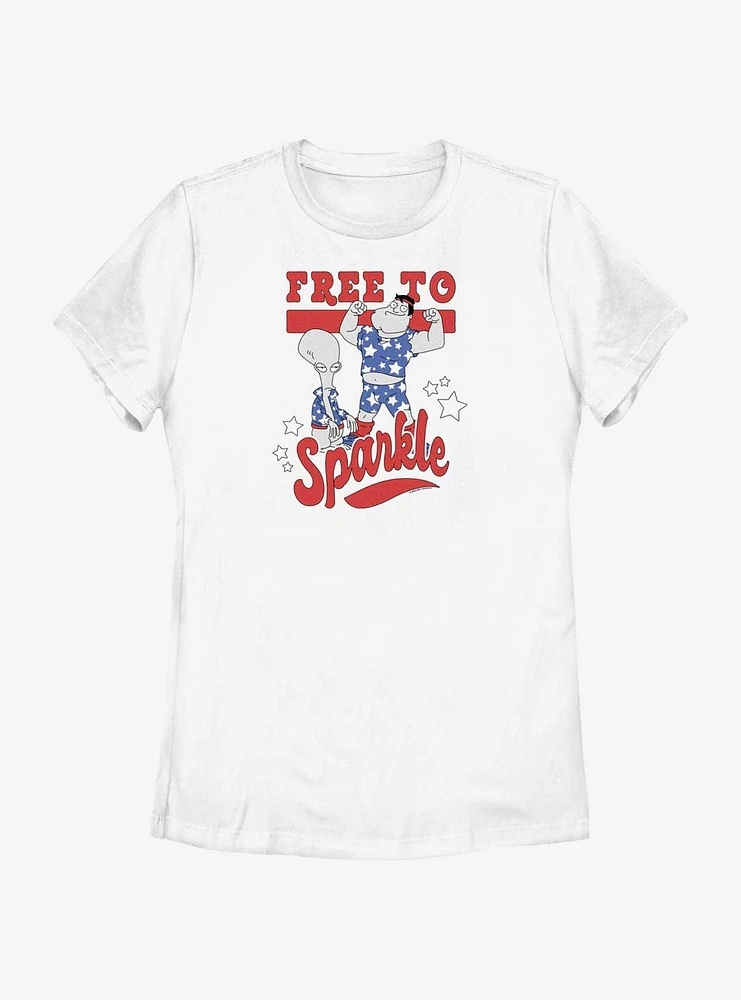 American Dad Free To Sparkle Womens T-Shirt