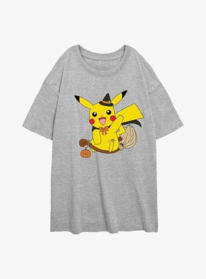 Pokemon Pikawitch Girls Oversized T-Shirt