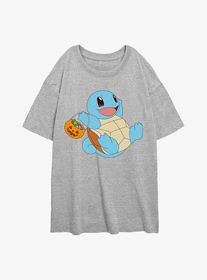 Pokemon Squirtle Candy Girls Oversized T-Shirt