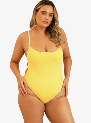 Dippin' Daisy's Soul Scoop Neck High Waist Swim One Piece Sunshine