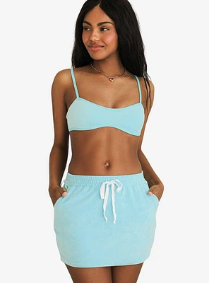 Dippin' Daisy's Annie Elastic Waist Mini Skirt Pool Terry