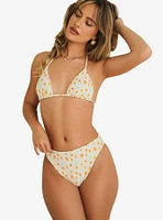 Dippin' Daisy's Palm Tie Back Triangle Swim Top Clementine