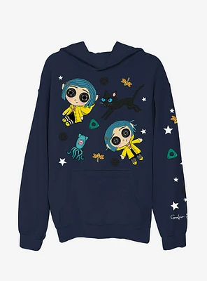 Coraline Icons Girls Hoodie