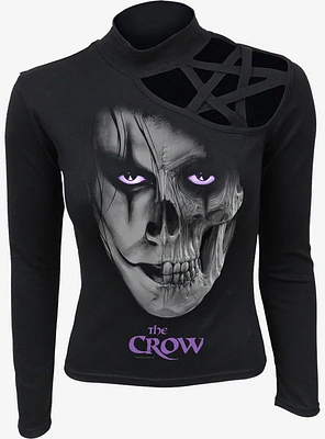 Spiral The Crow Skull Face Pentagram Long Sleeve Top