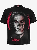 Spiral The Crow Skull Face Front Print T-Shirt