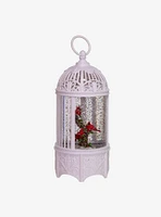 LED Swirl Cardinals in Water Bird Cage