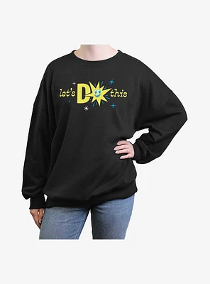 Disney Pixar Inside Out 2 Lets Do This Girls Oversized Sweatshirt