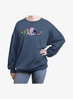 Disney Pixar Inside Out 2 All Emotions Girls Oversized Sweatshirt