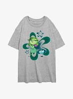 Disney Pixar Inside Out 2 Envy And Disgust Girls Oversized T-Shirt