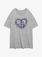 Buffy The Vampire Slayer Heart Womens Oversized T-Shirt