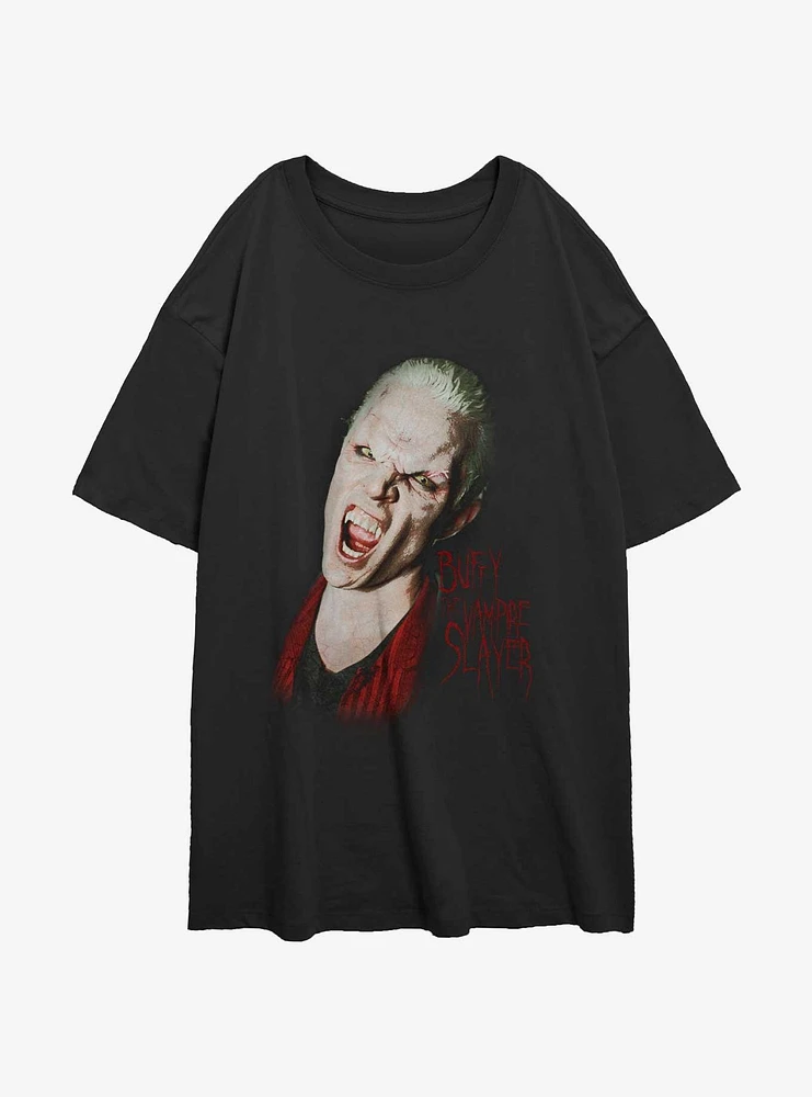 Buffy The Vampire Slayer Spike Womens Oversized T-Shirt