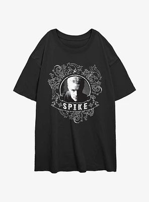 Buffy The Vampire Slayer Spike Bust Womens Oversized T-Shirt