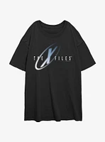 X-Files The X Files Logo Womens Oversized T-Shirt