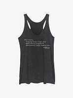 X-Files Dear Diary Womens Tank Top